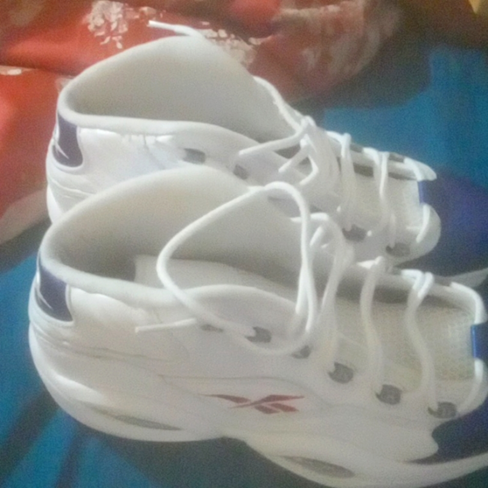 Size 11 allen iverson  blue toe reebok
